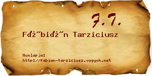 Fábián Tarziciusz névjegykártya